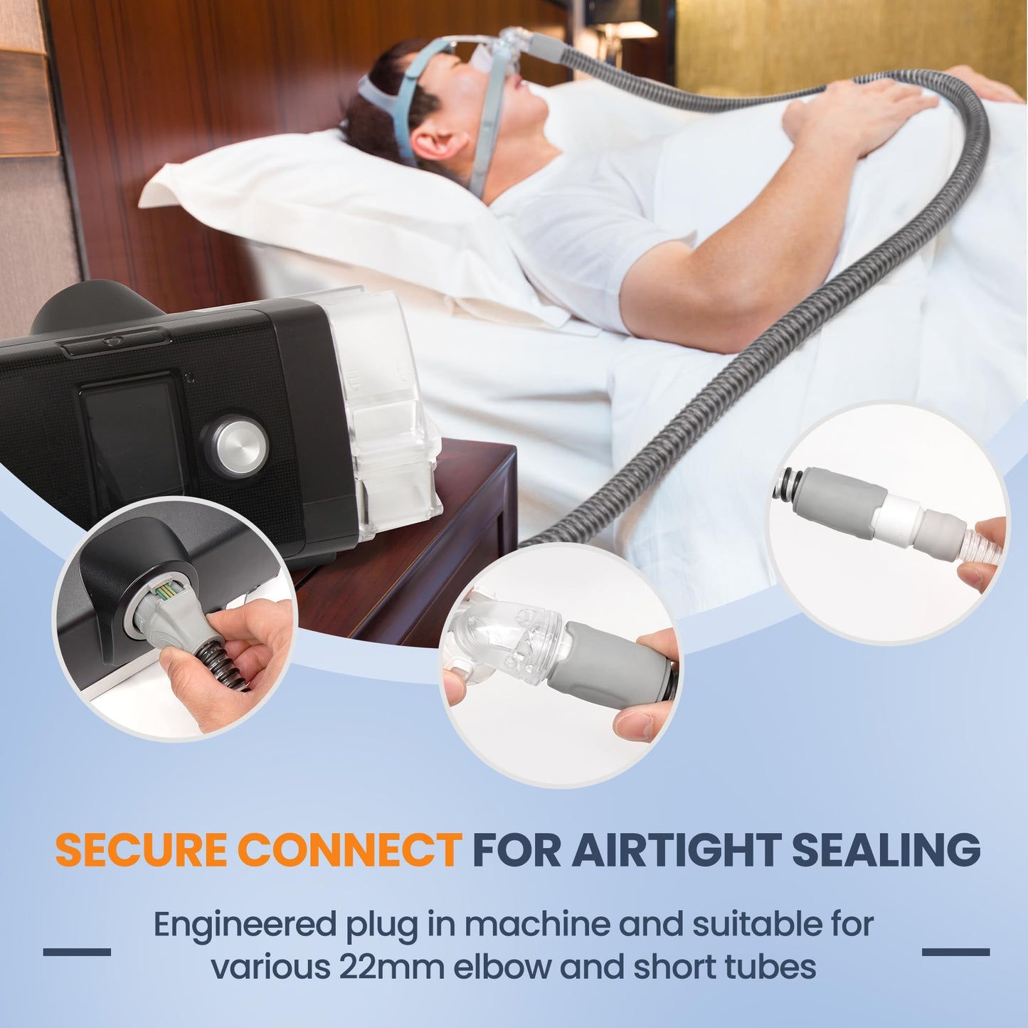 Climate Series 10 Tubing - IDEAR CPAP Hose Compatible with Airsense 10, Comes with Full-Length Zipper Fleece CPAP Hose Cover - Not for S11