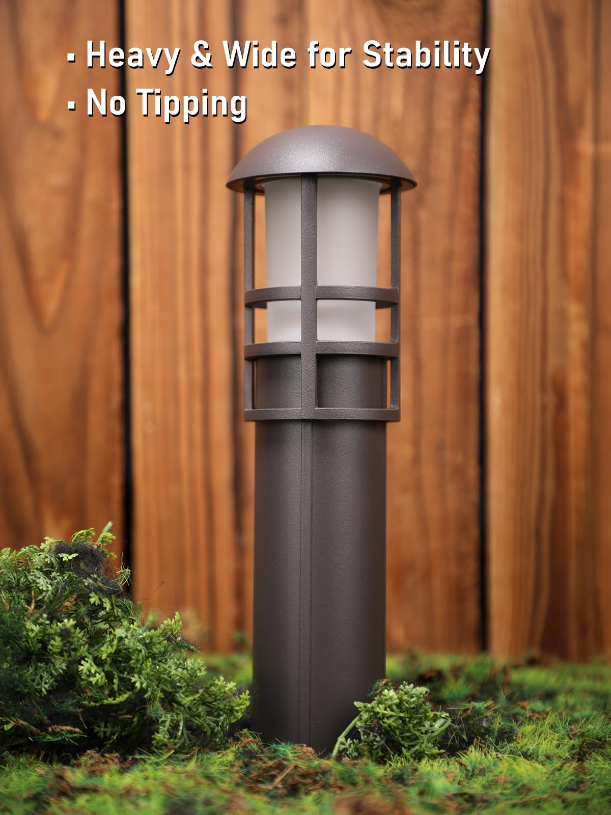 Leonlite 12-Pack Low Voltage Landscape Lights, 3W Cri90+ Waterproof Bollard, Bronze Aluminum, 4000K Cool White, Model 54016