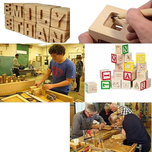 Bamboo Small Blocks 100 PCS 1/2 Inch Unfinished Blocks for Crafts Wooden Cubes Plain Wooden Blocks for Baby Shower Blank Wooden Blocks, STEM, Building, Birch Wood Cubes for Crafts