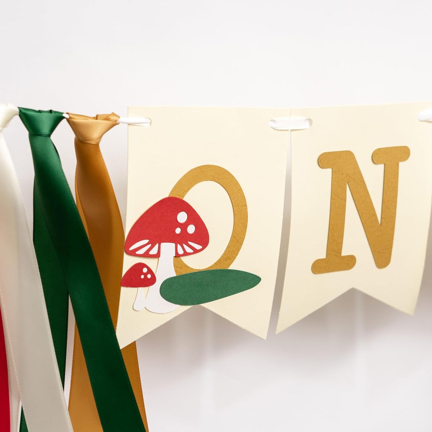 Mushroom Highchair Banner - Sweet One Birthday Party Decorations,Mushroom 1st Birthday Banner for Boys And Girls,Mushroom Theme Party Supplies,Cake Smash Photo Props