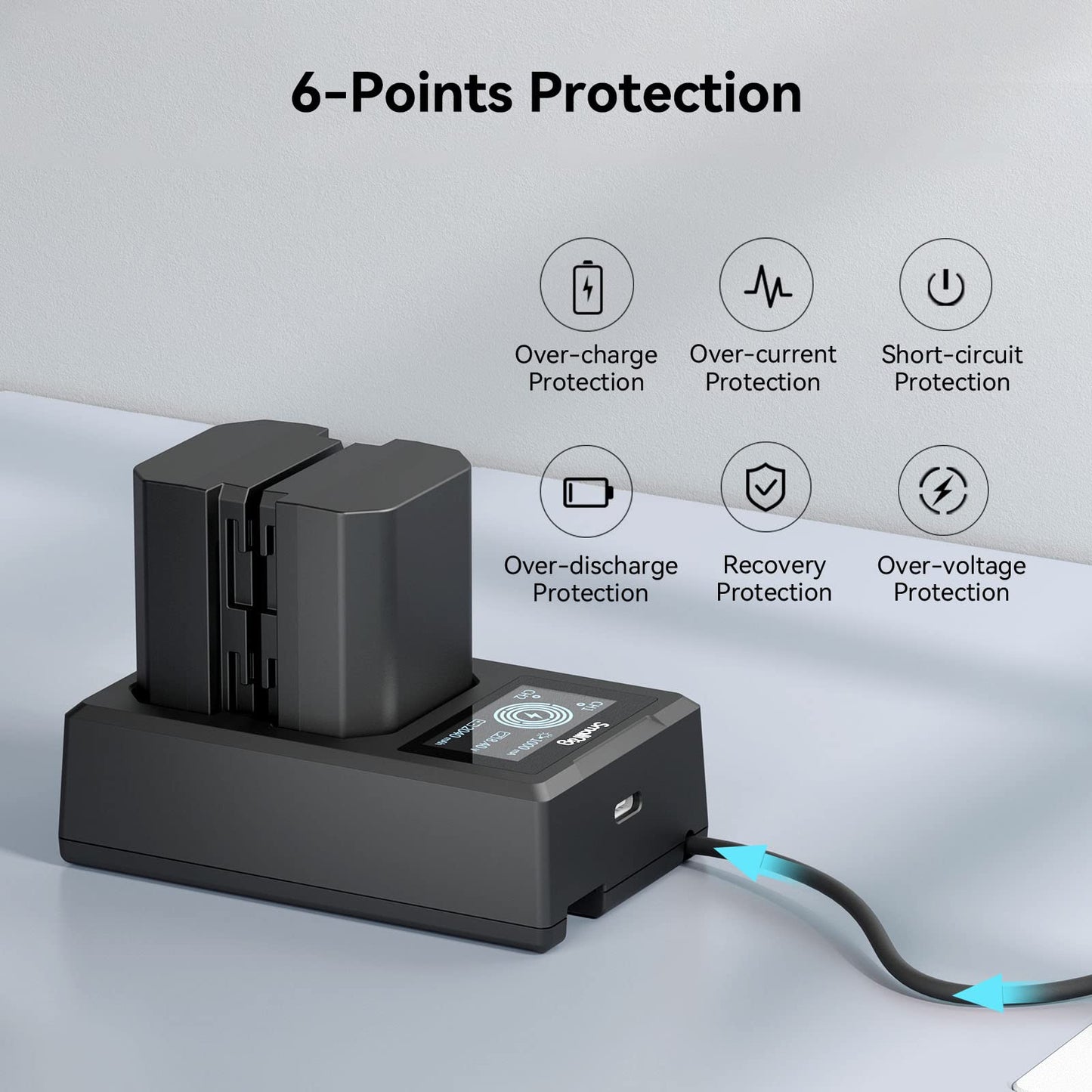Smallrig Replacement Camera Battery Charger Set For Np-Fz100 A7 Iv, A7R V, A7S Iii, Double Slot Battery Charger For Sony A7R Iv,