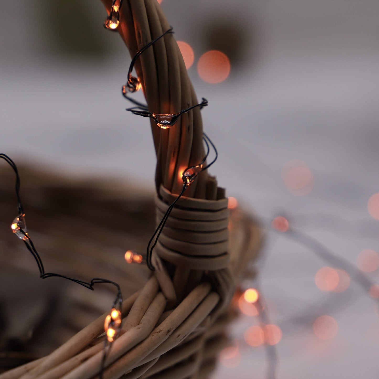 Miya Life Nature Rattan Pumpkin String Lights Fall Garland With Lights Battery Operated With Remote - Perfect Thanksgiving Halloween Fall Decorations (Orange Fairy)