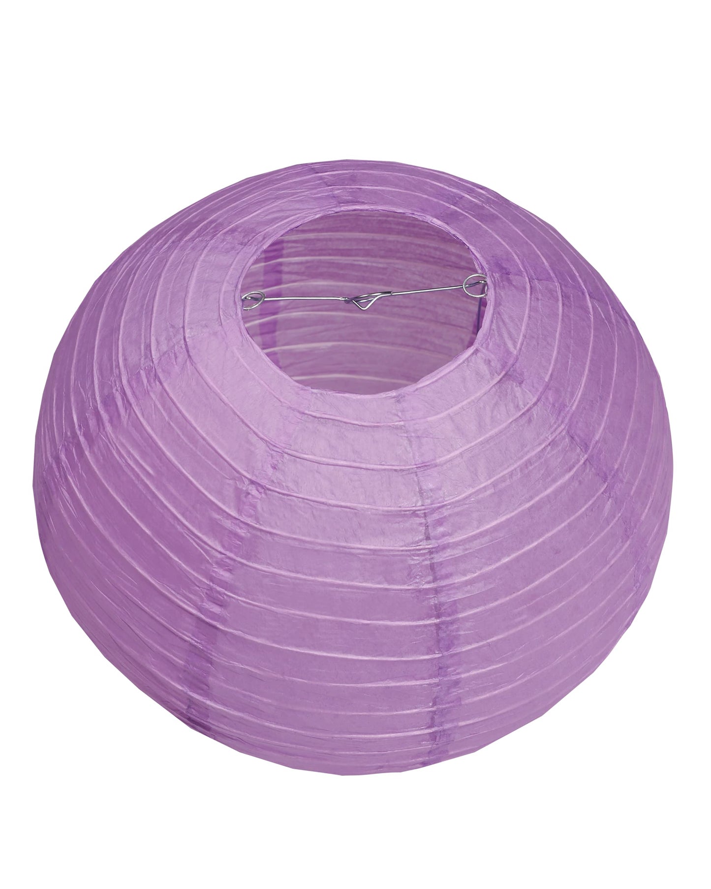Matissa Pack Of 3 Round Paper Lanterns - 12/30Cm, Lilac, Paper - Wedding & Birthday Party Decoration