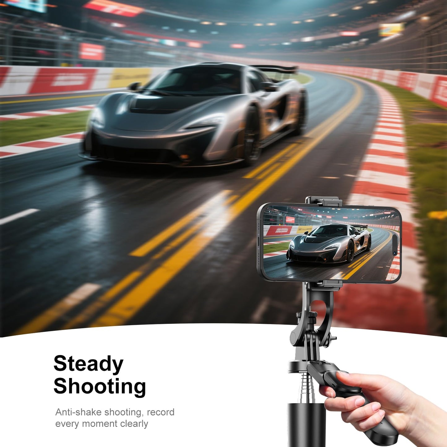 67 Selfie Stick Tripod For Iphone With Remote Control, Phone Holder And 1/4    Screw, Extendable Travel Essentials Tripod For Ce