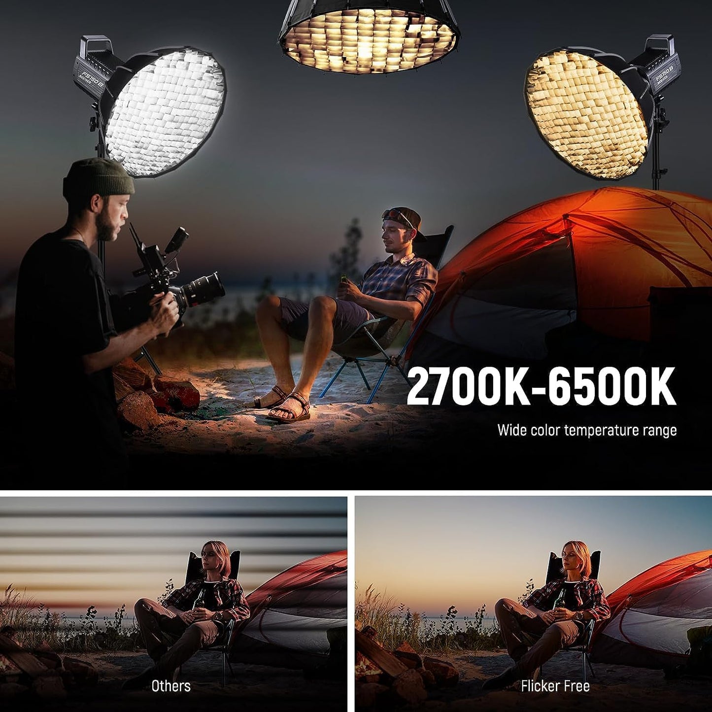 Neewer Fs150B Led Video Light 2.4G/App Control, 130W 2700K-6500K 72000Lux/1M Bi Color Cob Bowens Mount Photography Continuous Ou