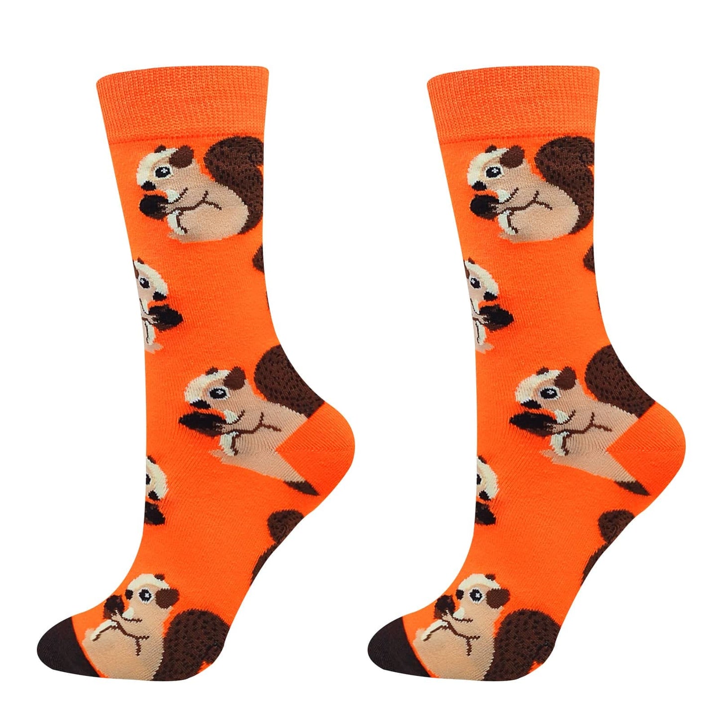 Fasefunn Women's Fun Socks Funny Colorful Novelty Crazy Animal Patterned Socks Crew, Premium Cotton, Size 6-11, 12 Pairs US031201