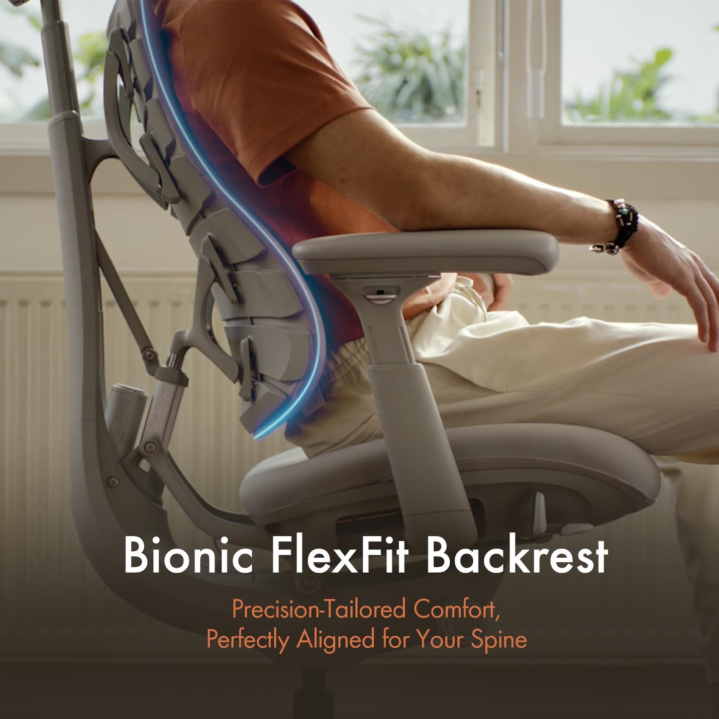 LiberNovo Dynamic Ergonomic Desk Chair + StepSync Footrest Bundle - Comfy Home Office Chair with Adaptive Lumbar Support, 160° Recline & Built-in Spine Stretch, Green+48cm
