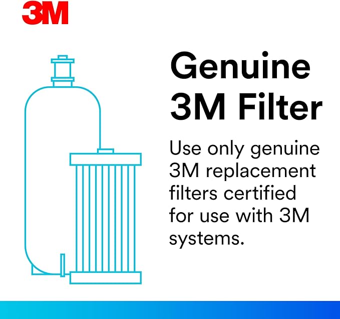Filtrete Advanced Under Sink Quick Change Water Filtration Filter 3US-PF01, for use with 3US-PS01 System, 1 Count (Pack of 1), White