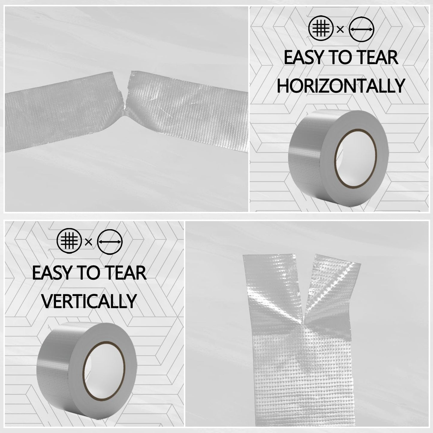 SWRT 9 Mil 2-Pack Silver Heavy Duty Duct Tape Strong Adhesive, 2 in x 30 YD (Total 60YD) Duct Heavy Duty Waterproof All Weather Gray Duct Tape No Residue Sealing & Patching for Indoor&Outdoor Repair