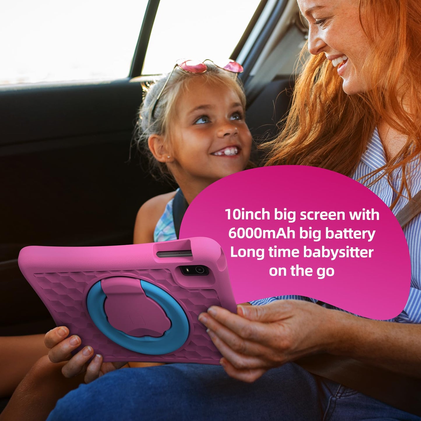 Plimpton 2025 Upgraded Kids Tablet, 10 Inch Android 14 Tablet For Kids With Case Included, Octa-Core, Google Kids Space, Parenta