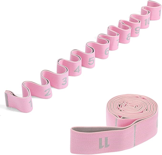 Yoga Bands For Stretching Stretch Straps with Loops Elastic Stretching Strap With Loops Physical Pilates Stretch Band For ...