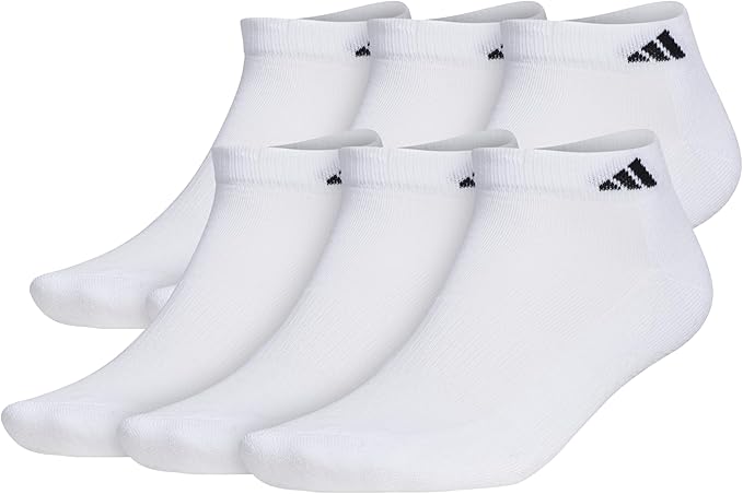 adidas mens Athletic Cushioned Low Cut Ankle Socks (6-pair Pack)