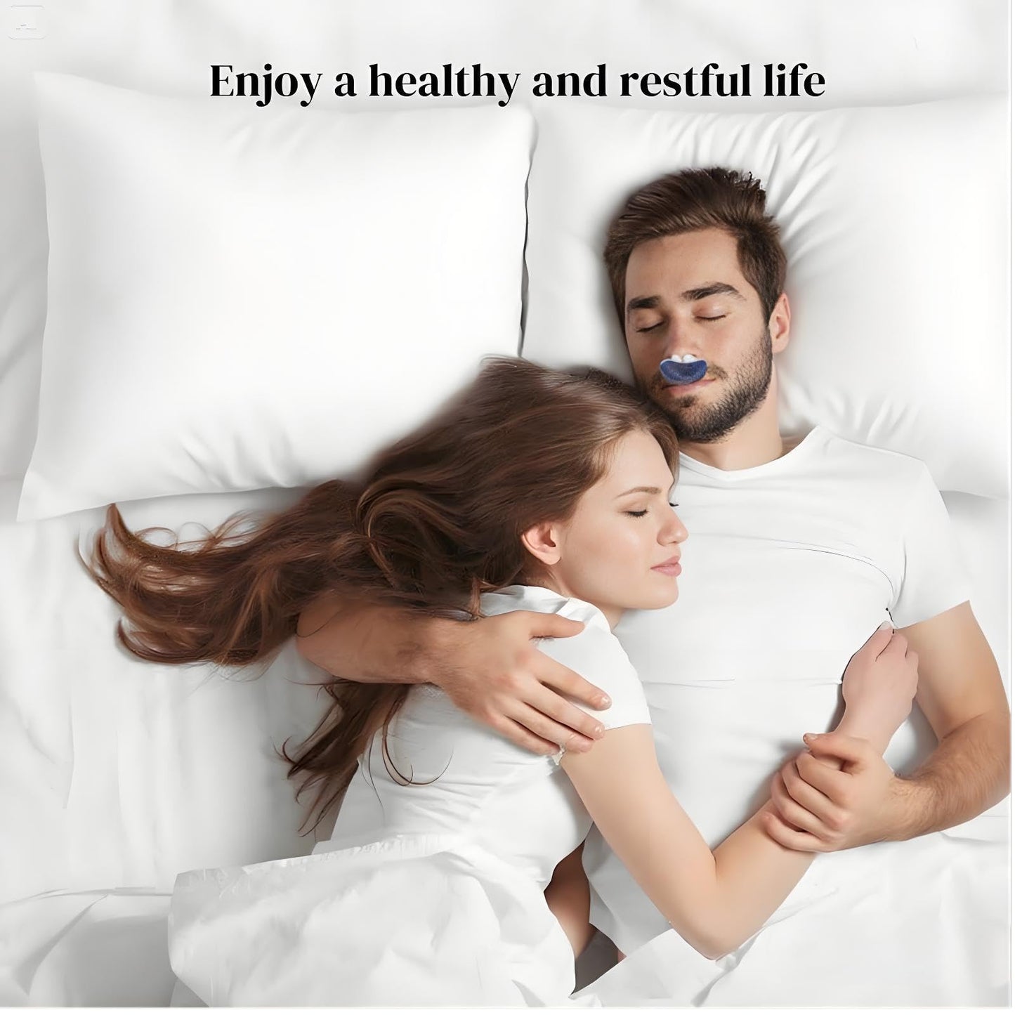 Electric Anti Snoring Devices, Double Vortex Anti Snoring Device, Snoring Solution, Suitable for All Nose Shapes, Stop Snoring Suitable for Men and Women