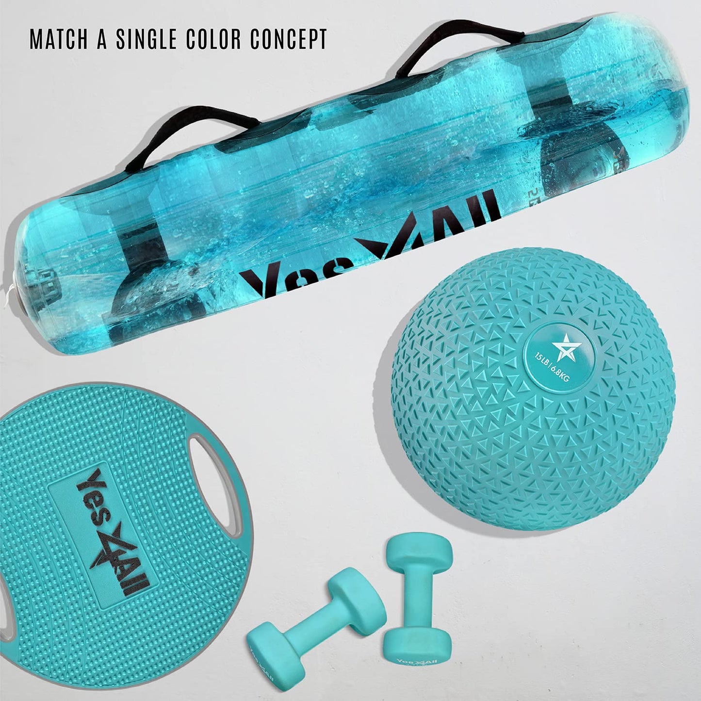 Yes4All Slam Balls, 10-40lb Medicine Ball Weight, Durable PVC Sand Filled Workout Dynamic Medicine Ball for Core Strengthen