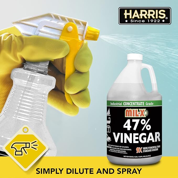 MIL-X 47% Concentrated Vinegar, Extra Strength Industrial Grade, 1 Gallon