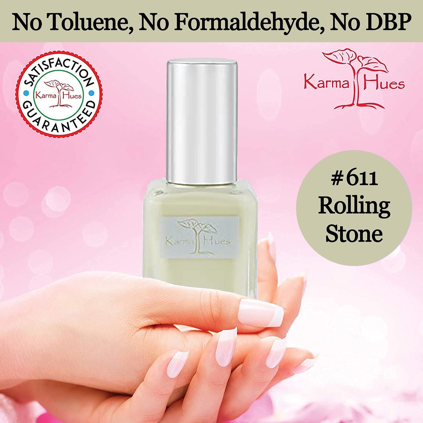 Karma Naturals Nail Polish - Non-Toxic, Vegan & Cruelty-Free (Rolling Stone, 0.43 fl oz)