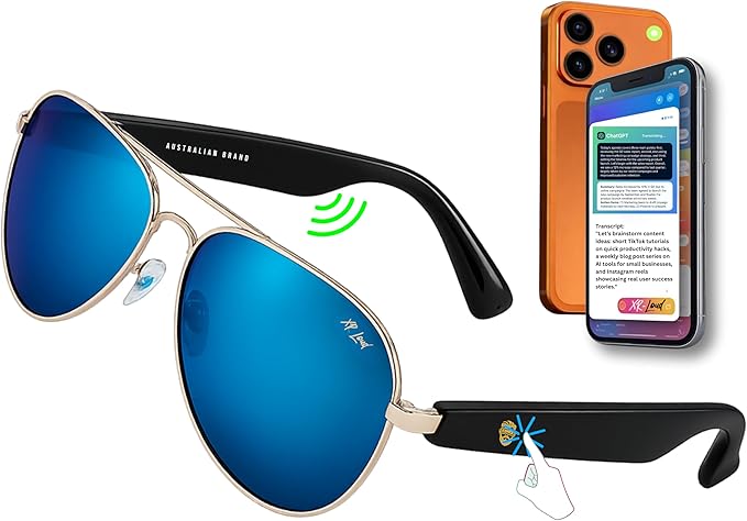 2026 AI Smart Glasses for Men Women ChatGPT Business/PoliticsConvo in 50+ Languages Transcription, 99% Accuracy, Speakers ...