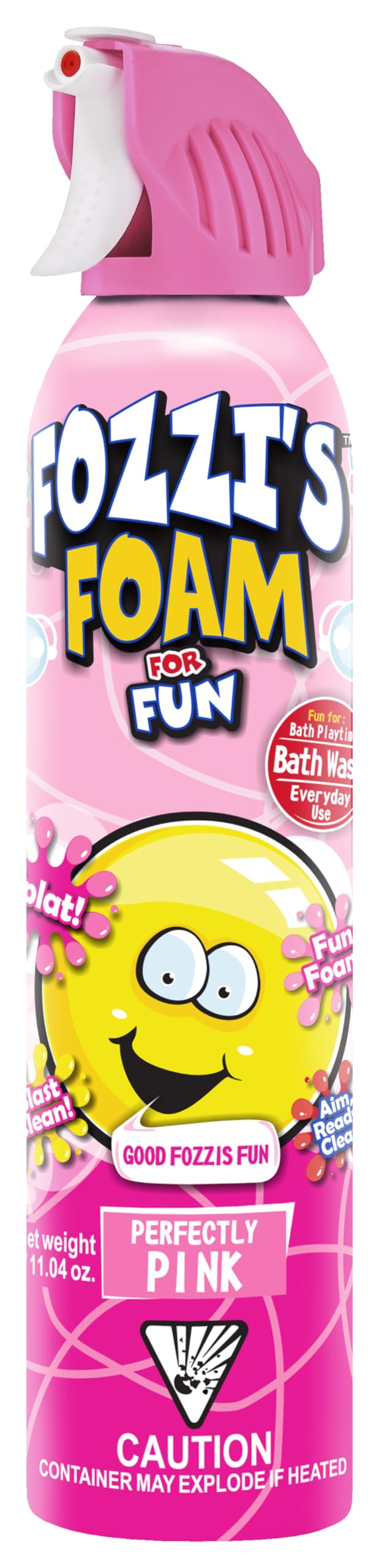 FOZZI'S Bath Soap Foam Aerosol for Kids Perfectly Pink,Good Clean Fun, (11.04 Fl Oz,Pack of 3)