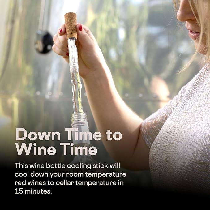 Corkcicle Air Wine Bottle Chiller - Keep Whites Cold & Bring Reds to Cellar Temp in 15 Minutes - Pour-Through Aerator for Enhanced Flavor - Gift for Wine Lovers