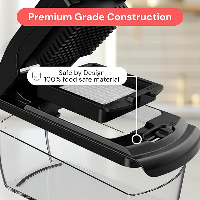 Fullstar Vegetable Chopper and Spiralizer - Food Chopper with Container, Fruit Slicer, Kitchen Gadgets & Accessories, Home Essentials (9 in 1, Black)