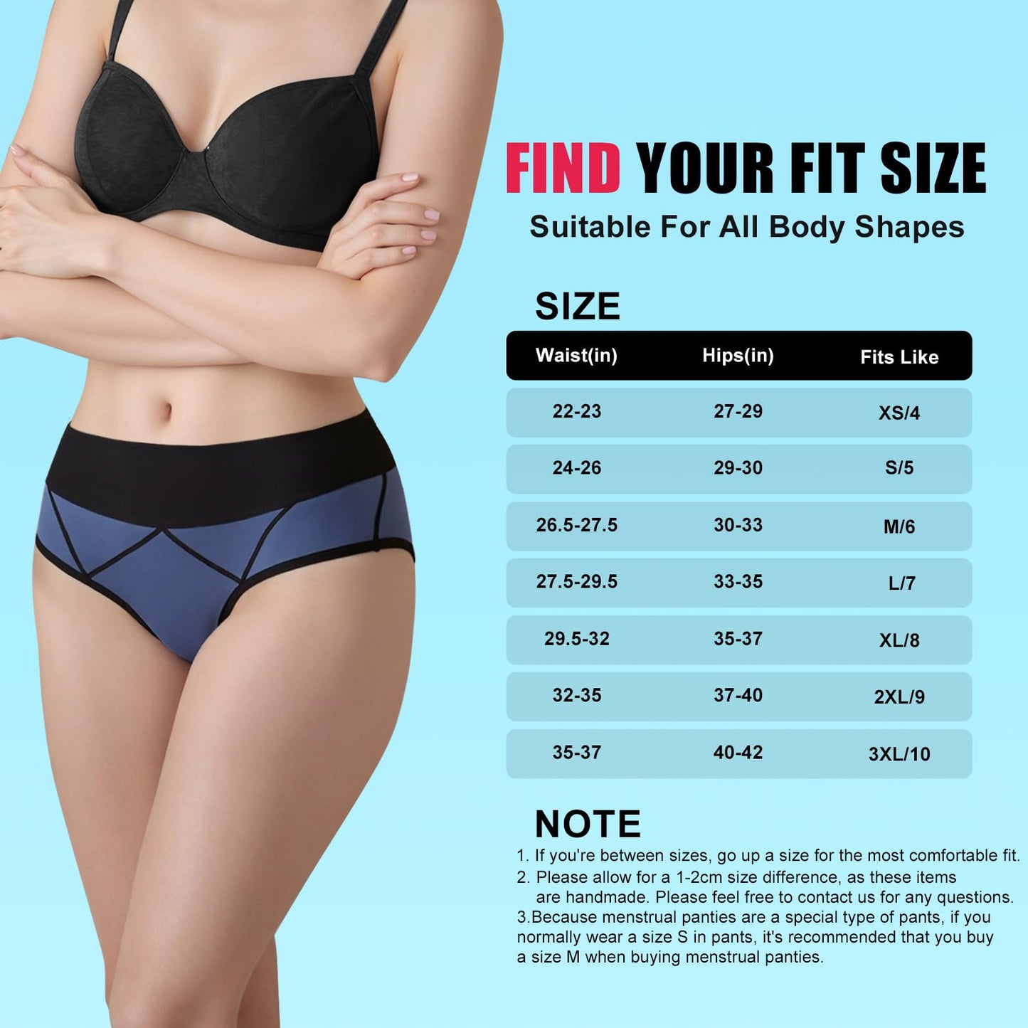 Incontinence Underwear for Women - Upgraded High Absorbency Period Underwear for Women - Washable Leak-Proof Underwears for Ladies, Postpartum, Bladder Control, Reusable Cotton Period Panties Briefs