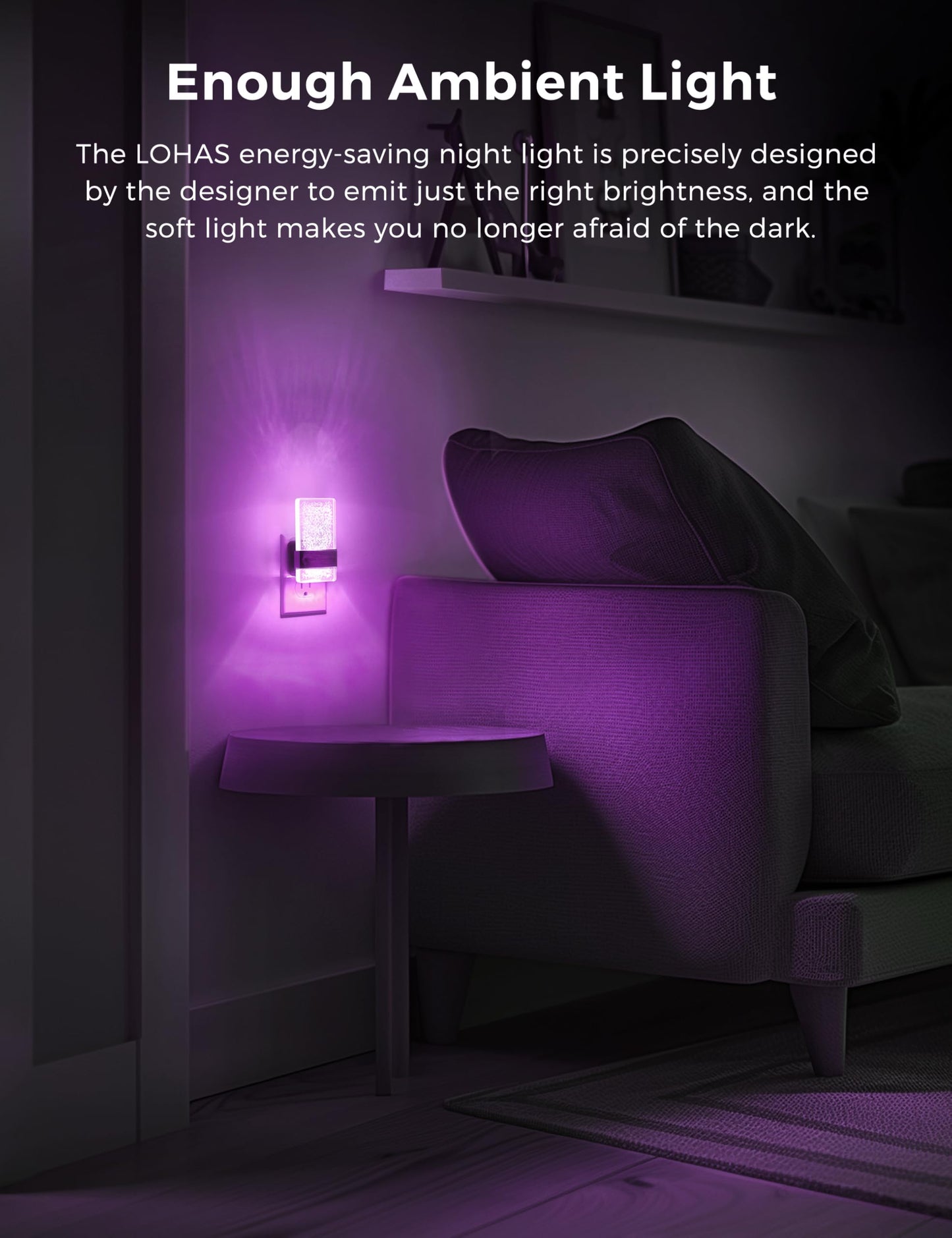 L Lohas Led Night Lights Plug Into Wall [2 Pack]  Color Changing Night Light With Dusk To Dawn Sensor  Rgb 180?Rotating Night Light  0-100Lm Dimmable Nightlight For Kids  Bathroom  Hallway Gift