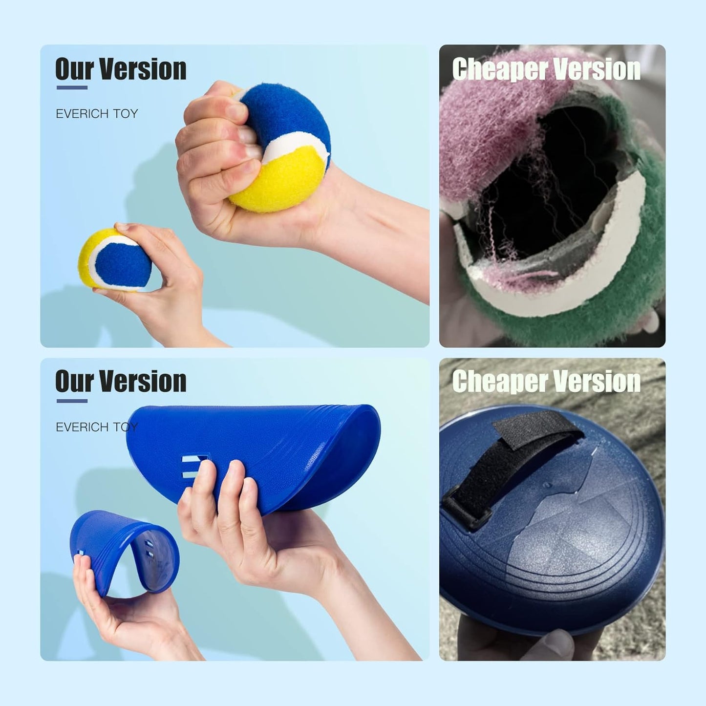 EVERICH Upgraded Toss and Catch Ball Game Set, Outdoor Games for Kids Toys, Stocking Stuffers for Family Games, Beach Pool Yard Outside Toys for Boys Girls 3 4 5 6 7 8-12 Years Old