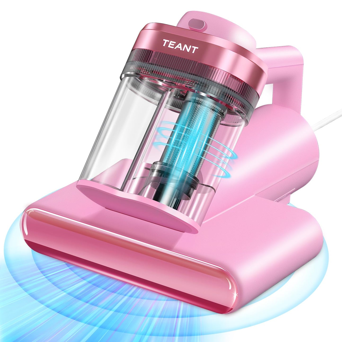 Teant Mattress Vacuum Bed Vacuum Cleaner with 253.7nm UV-C Light, Hyper Helix Motor with 16kPa Strong Suction & 33000 RPM/Min Ta
