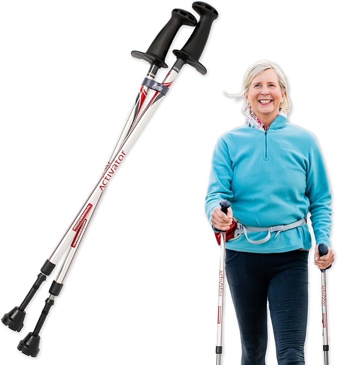 Urban Poling ACTIVATOR® Walking Poles for Balance and Rehabilitation – 1 Pair – Ergonomic CoreGrip™ Handles – Adjustable, ...