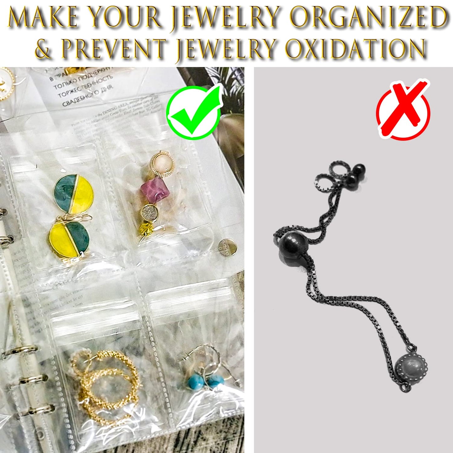 LingLingo Earring Organizer Case Travel Jewelry Organizer Transparent Jewelry Storage Book for Necklace Bracelet Ring Holder wit