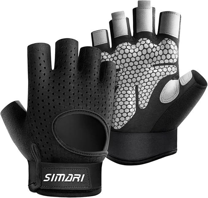 SIMARI Breathable Workout Gloves for Men and Women, Padded Weight Lifting Gloves with Great Grip, Full Palm Protection for...