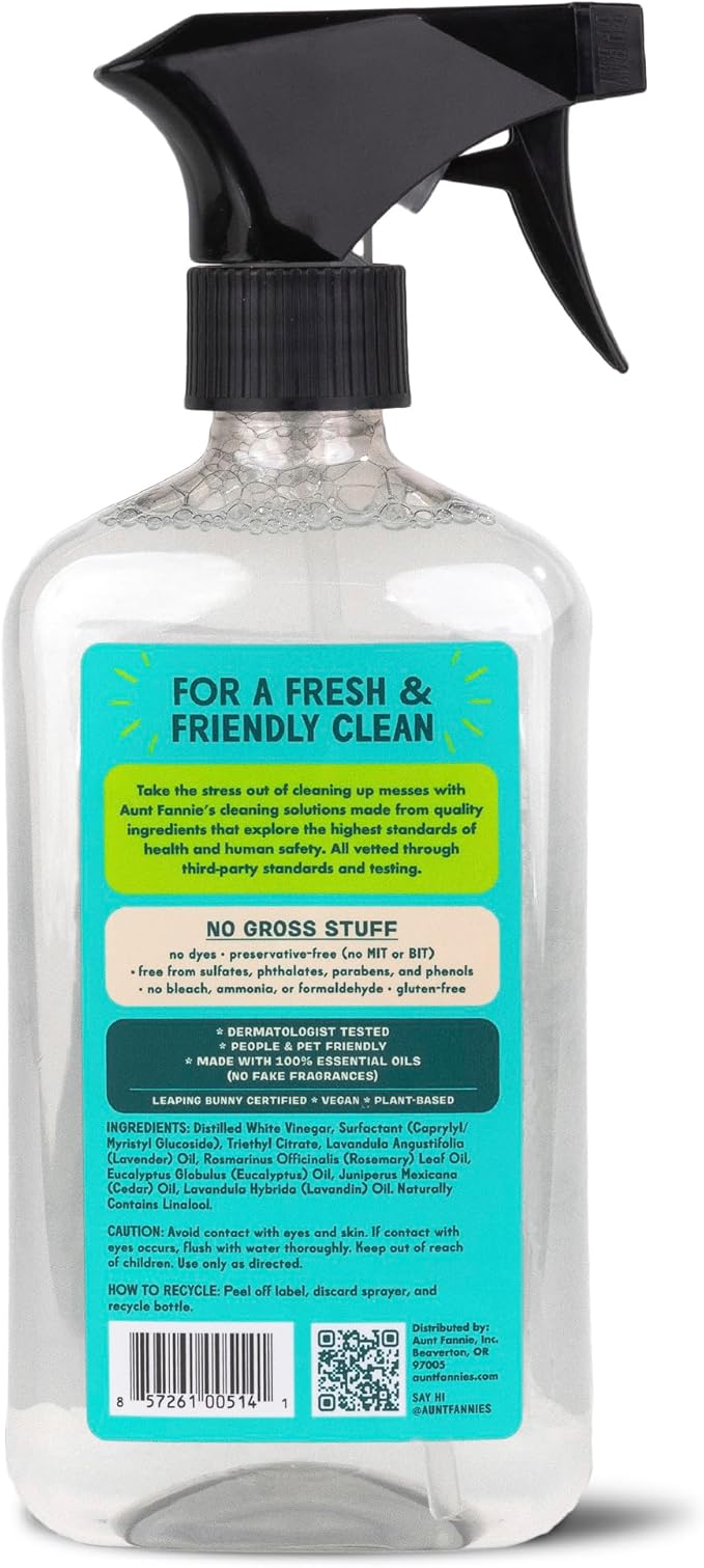 Aunt Fannie's Bundle: All Purpose Vinegar Cleaning Spray (Eucalyptus) + Vinegar Cleaning Wipes (Eucalyptus)