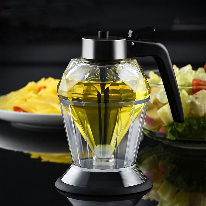 Honey Dispenser:Glass Honey Dispenser No Drip,Honey Jars with Dipper,Honey Pot with Stand,Stylish Honeycomb Design,Suitable for Honey, Syrup, Soy Sauce and Vinegar,200ml/7oz