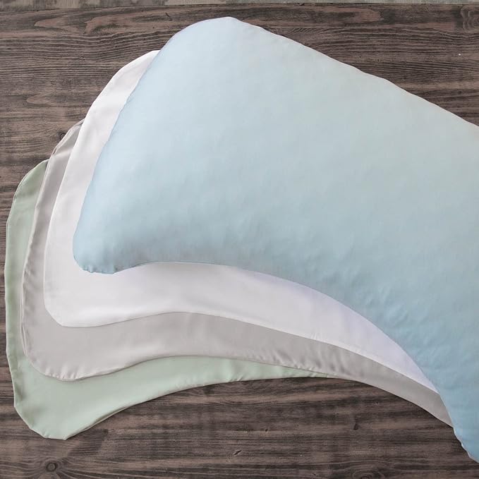 Honeydew Queen Side Pillow Case - Fits The Scrumptious and Essence Curved Pillows for Side Sleeping - Comfortable and Soft Cooling Viscose Made from Bamboo Fabric - Queen Size (Coastal Blue)