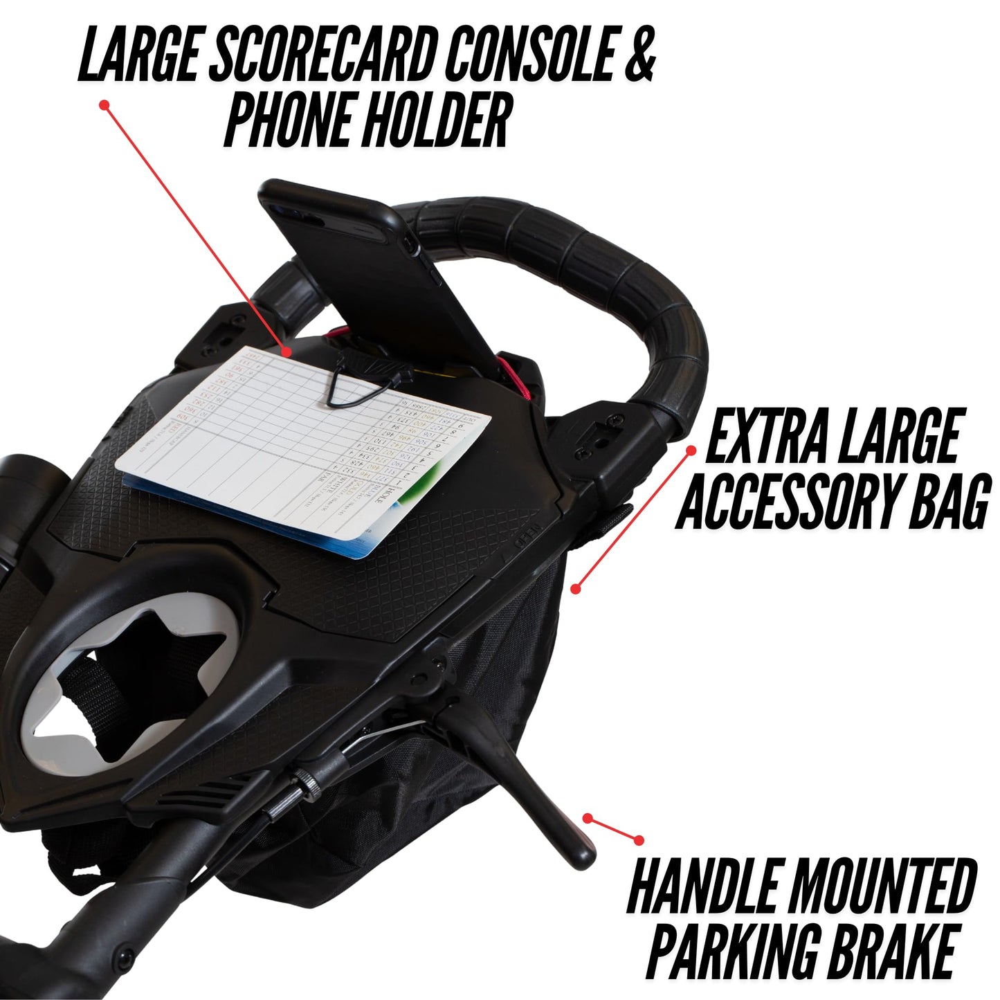 Bag Boy Nitron Golf Push Cart, Pink/Wine