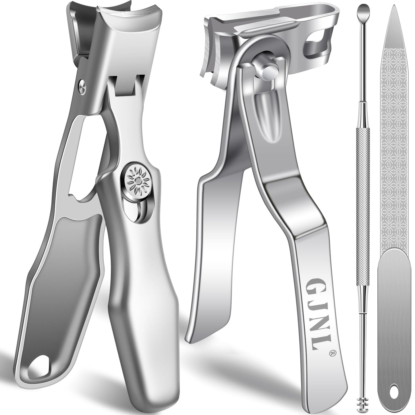 Stocking Stuffers 2025, Toenail Clippers for Thick Toenails for Seniors - Wide Jaw Nail Clippers for Men & 360 Degree Rotary Toe