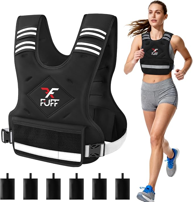 FUFF Weighted Vest Woman, 4-10/11-20/20-32 Lb Adjustable Weight Vest for Women Men, Female Strength Training Body Vest for...