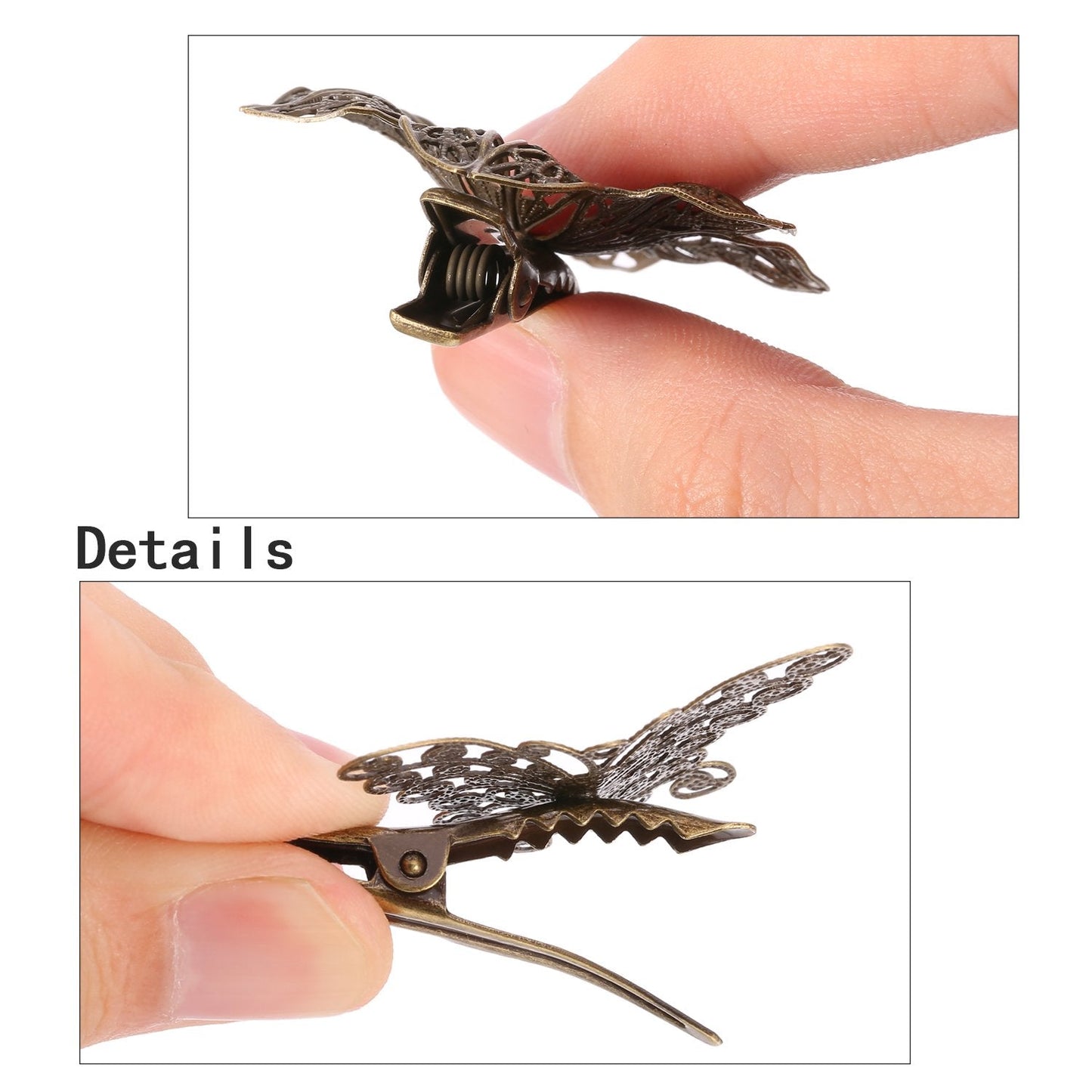 BBTO 22 Pieces Vintage Hair Clips Barrettes Bronze Leaf Bobby Pin Flower Butterfly Heart Hair Clip for Women