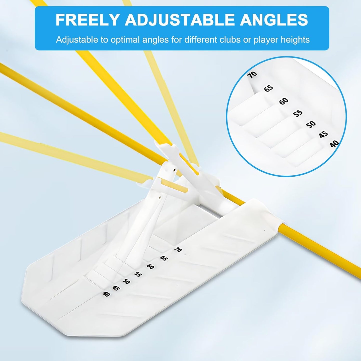 Golf Alignment Stick Holder Sets, Golf Swing Plane Trainer, Swing Plane & Path Trainer, Posture Corrector, Essential Golf Practice Aid for Aiming, Putting & Full Swing, Golf Practice Accessories
