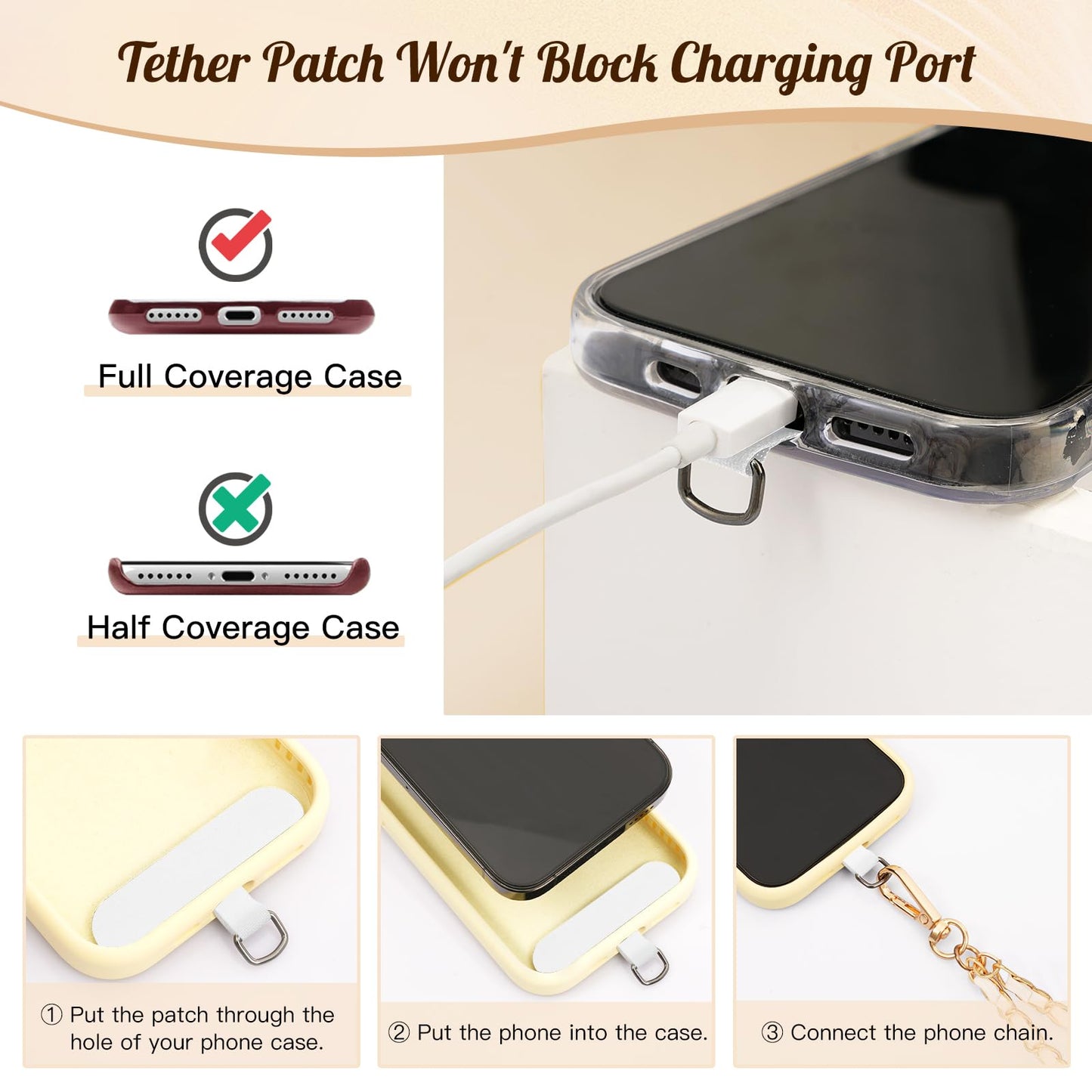 Timovo Universal Phone Lanyard, 57 Metal Cell Phone Chain Anti-Theft Crossbody Strap For Iphone 16, 15 And Most Smartphones, Cel