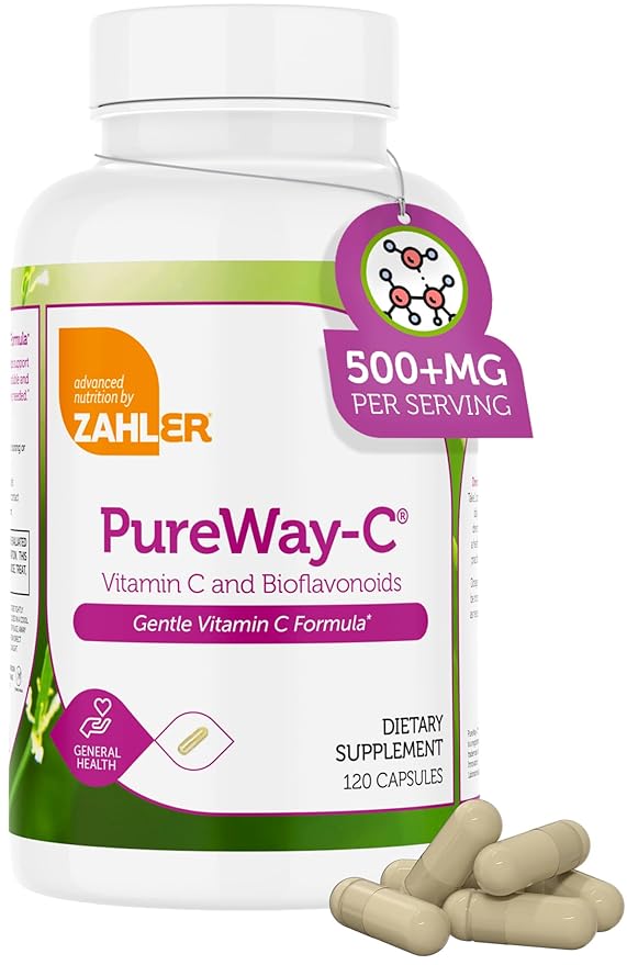 Zahler Vitamin C 500mg - Vitamin C Capsules 500mg with Bioflavonoids - Gentle on Stomach - Immune Support - Gluten Free Non-GMO VIT C 500mg Vitamin C Supplement for Adults (120 Count)
