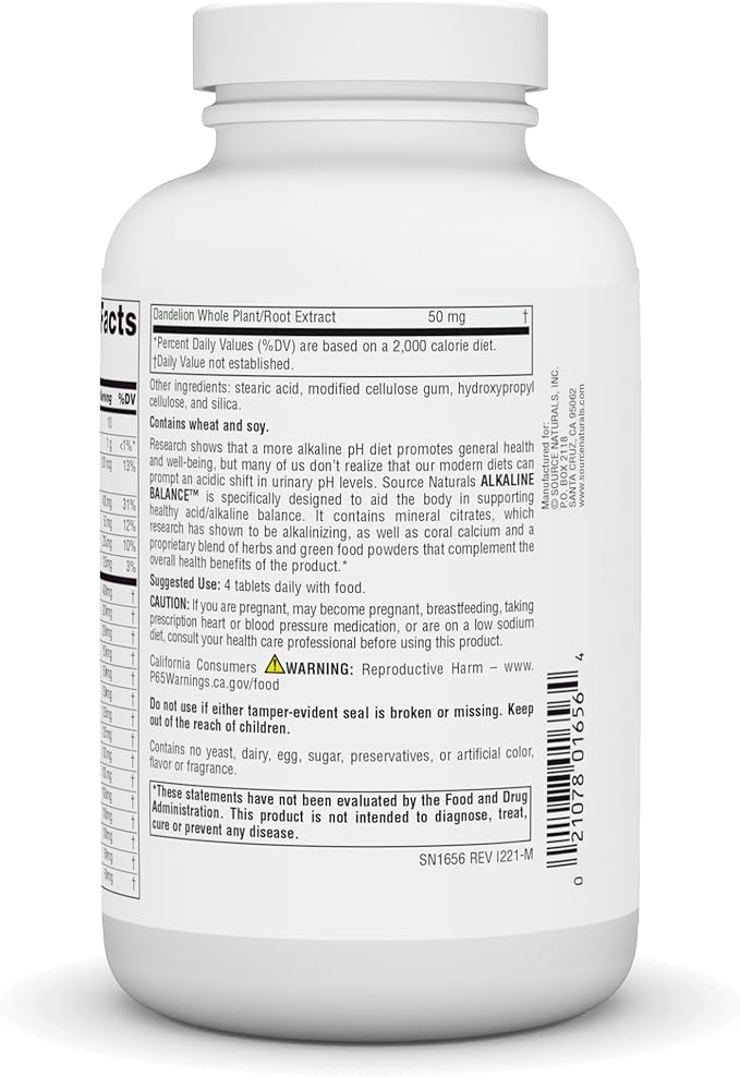 Source Naturals Alkaline Balance to Support PH Balance* - 120 Tablets