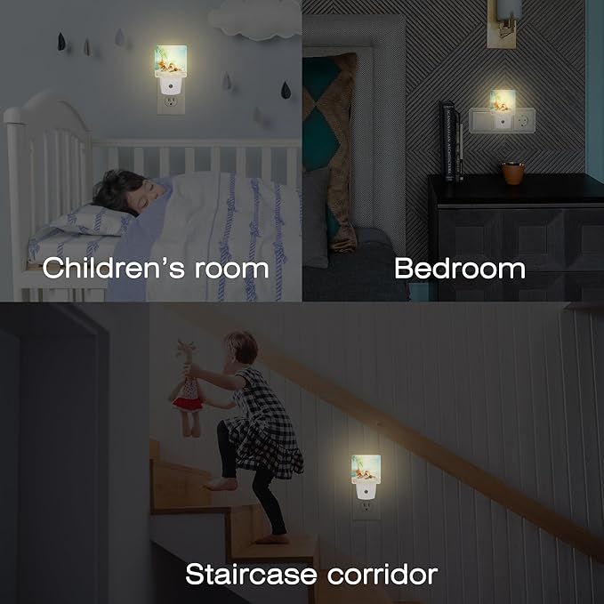 Starfish Seashells on Sand Night Light Plug into Wall, Summer Tropical Beach Ocean Dusk to Dawn Night Light Plug in,0.5w Energy Saving Sleep Friendly NightLight for Kids Boys Girls Home Decor