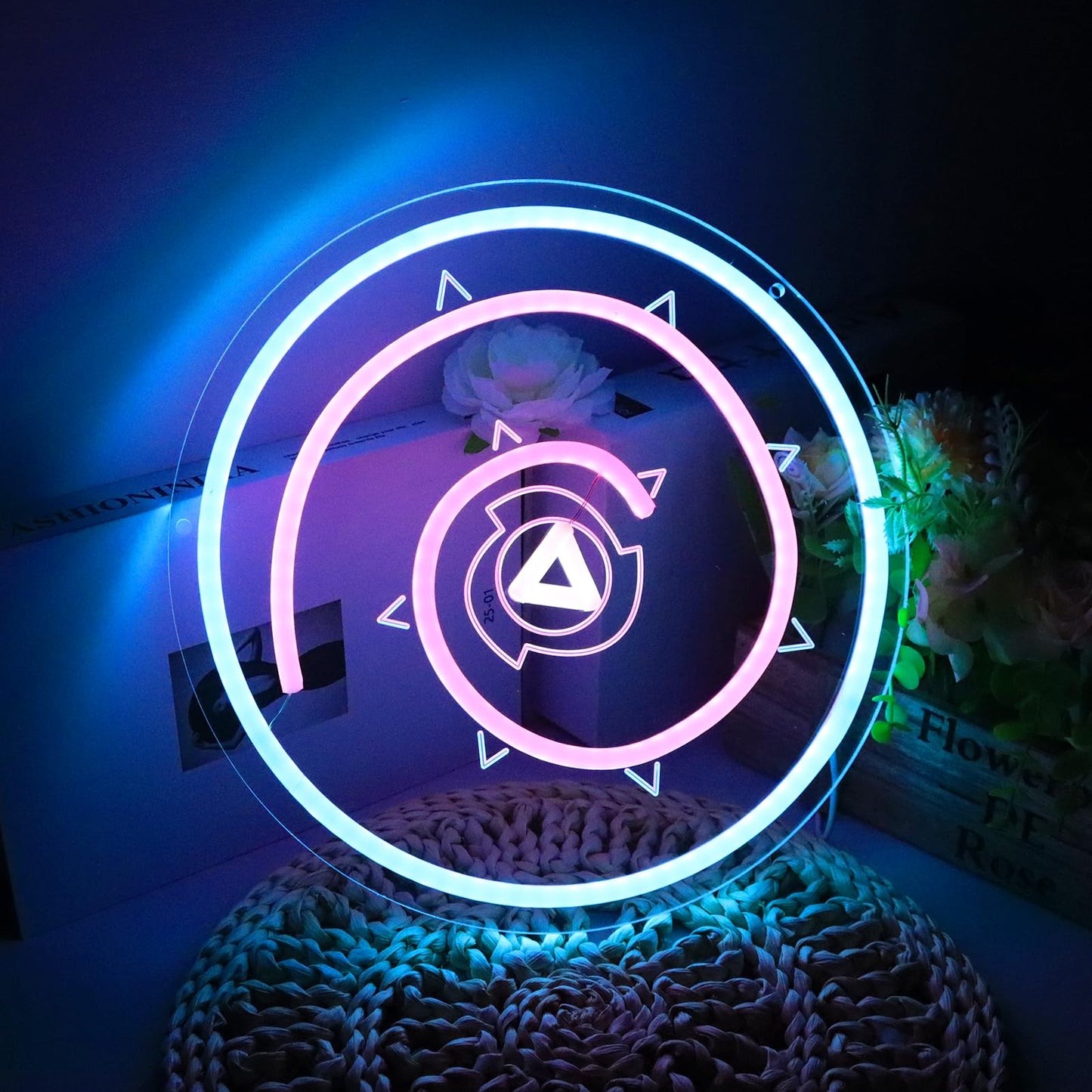 Fuendkf Steven Rose Shield Neon Signs For Wall Decor  Dimmable Rose Gem Shield Neon Lights For Bedroom Decor Crystal Gems Led Lights For Bithday Gifts  Man Cave And Best Gifts For Fans