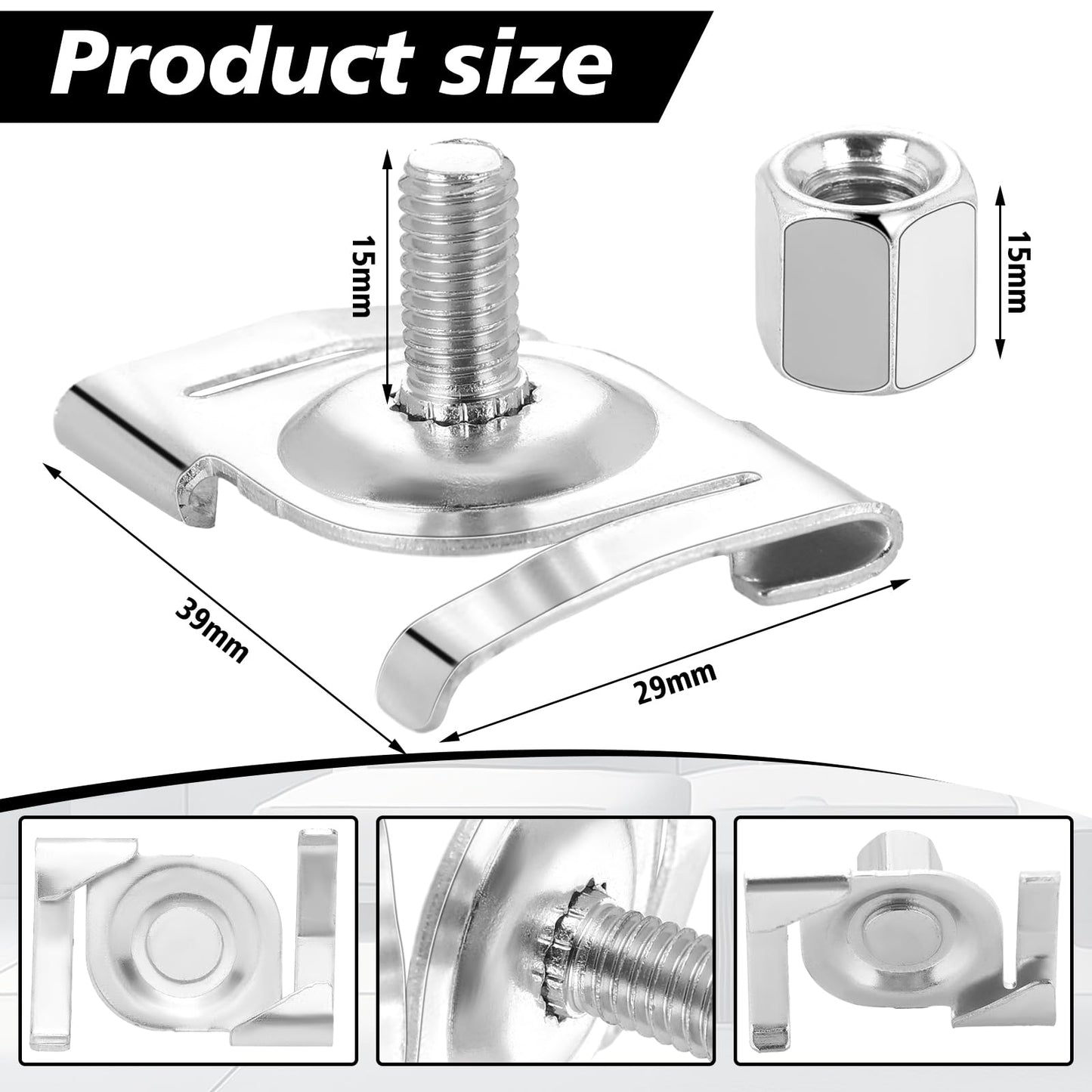 Shimeyao 10 Pcs T Bar Ceiling Clips Track Lighting Attachment 120V T Bar Grid Drop Ceiling Clip To Mount Track To Drop Grid For Systems In Chrome (Silver)