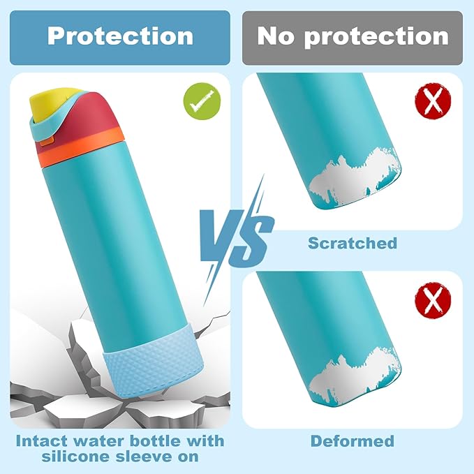Silicone Boot for Owala Water Bottle 24 oz 32 oz 40 oz, Anti-Slip Protective Sleeve for FreeSip/Twist/Flip Stainless Steel Water Bottles Accessories