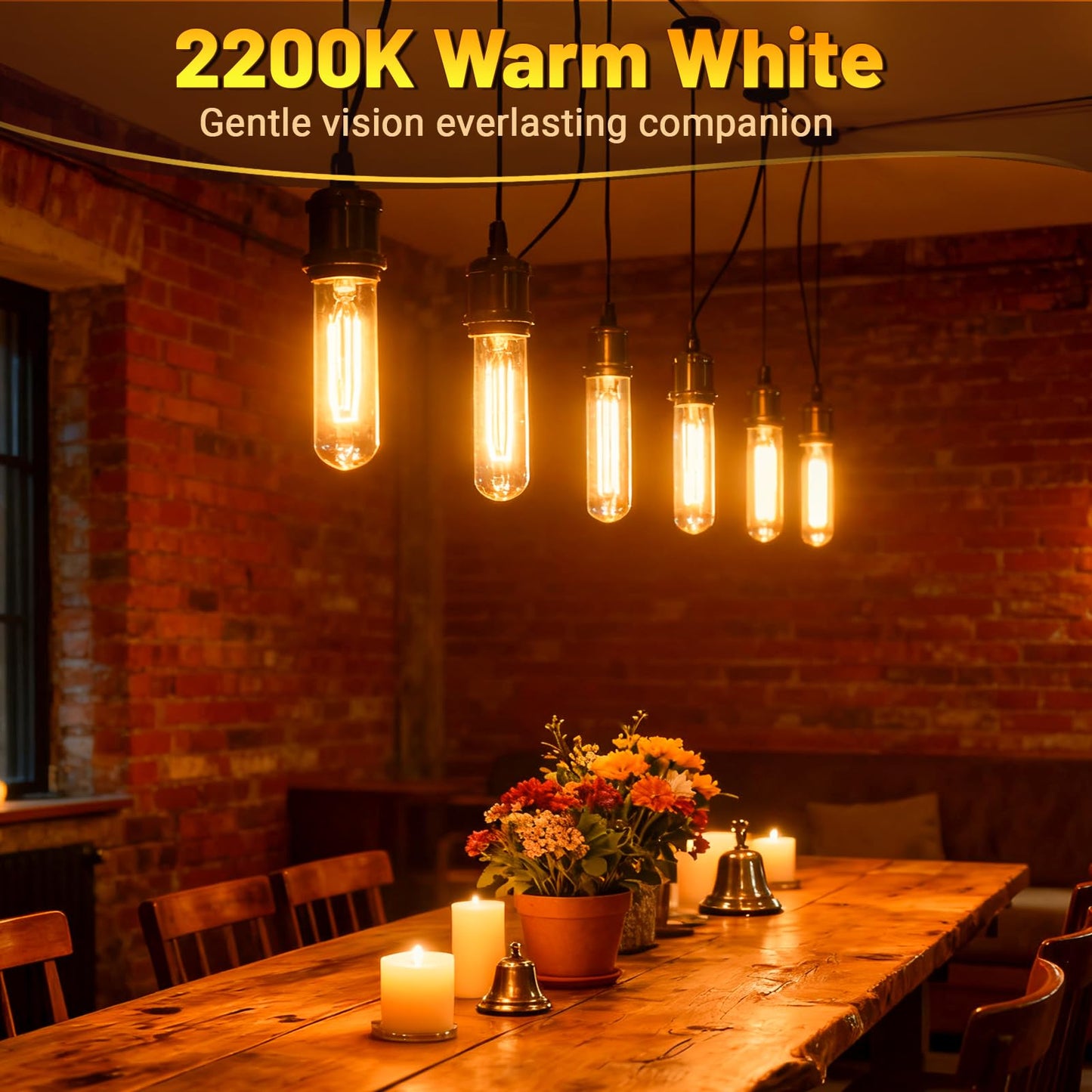 Blakapoo T10 Tubular Light Bulbs 25 Watt Incandescent Light Bulb,T10 Bulb,120V 25W 2200K Tube Light Bulbs E26 Medium Base Dimmable for Vintage Style Showcase,Curio Cabinet,Chandeliers Pack of 2