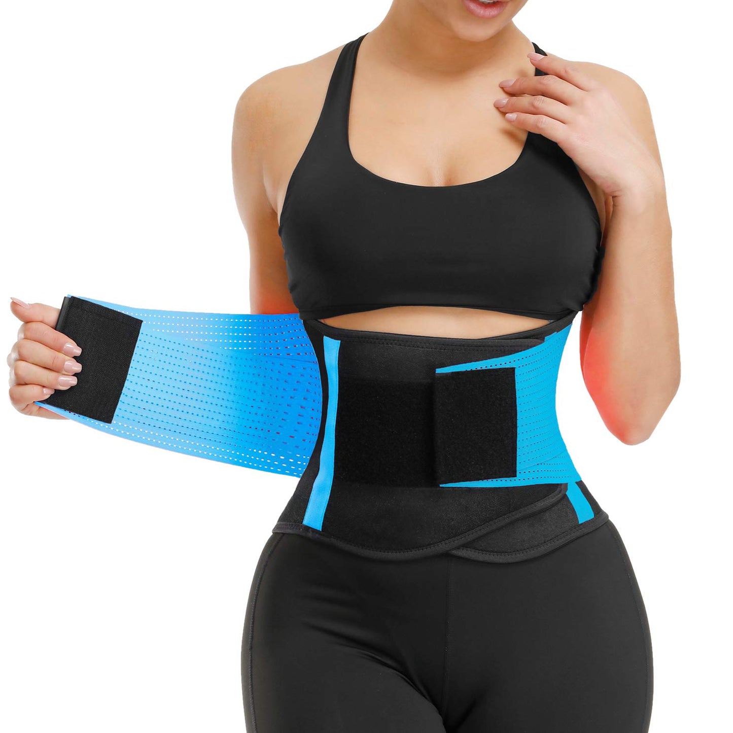VENUZOR Waist Trainer Belt for Women - Waist Cincher Trimmer - Slimming Body Shaper Belt - Sport Girdle Belt (UP Graded)(Blue,2XL)