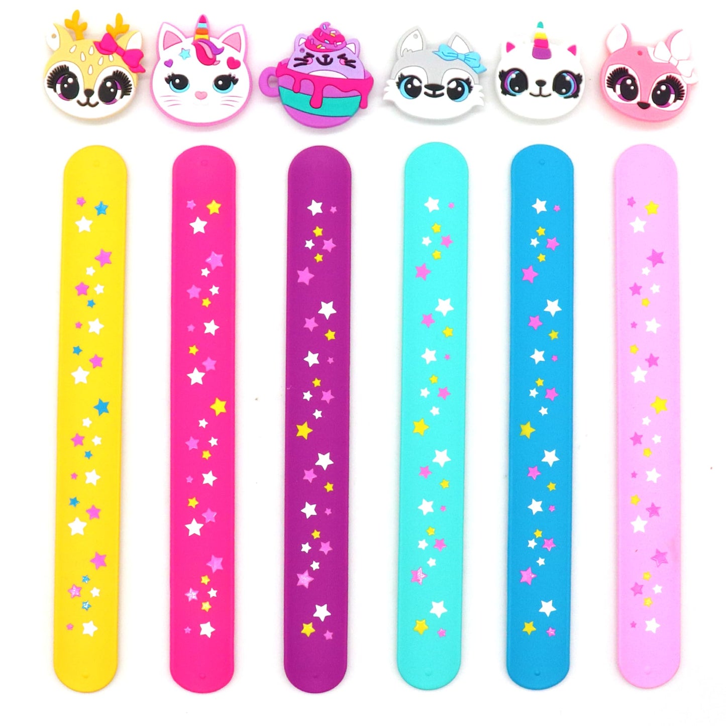 LOCHSOEL Cat Slap Bracelets for party- Silicone Wristbands Adjustable Party Favors, Classroom Prizes, Carnival Games - Birthday