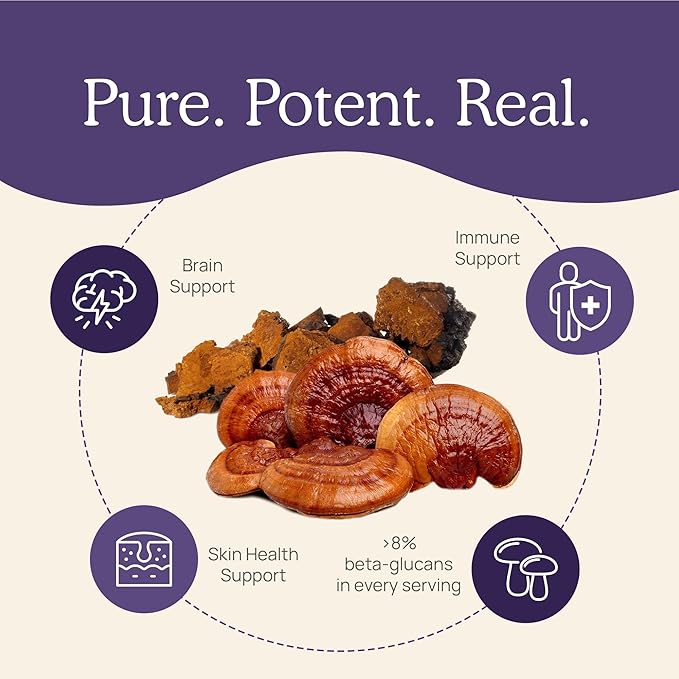 Real Mushrooms Vitamin D2, Zinc (120ct) and Reishi 415 (90ct) Bundle with Chaga - Natural Support for Immunity, Better Sleep, and Relaxation - Vegan, Gluten Free, Non-GMO, Organic Mushroom Extracts